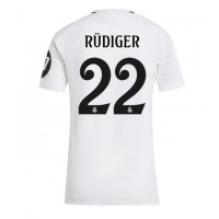 Camiseta Real Madrid Antonio Rudiger #22 Primera Equipación para mujer 2024-25 manga corta